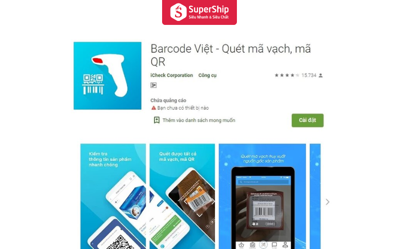 quét mã vạch online trên điện thoại